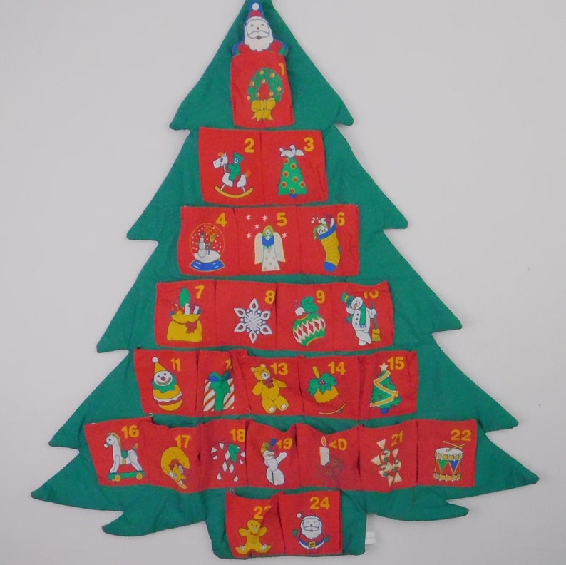 Vintage Avon Christmas Countdown Calendar With Original Santa Etsy