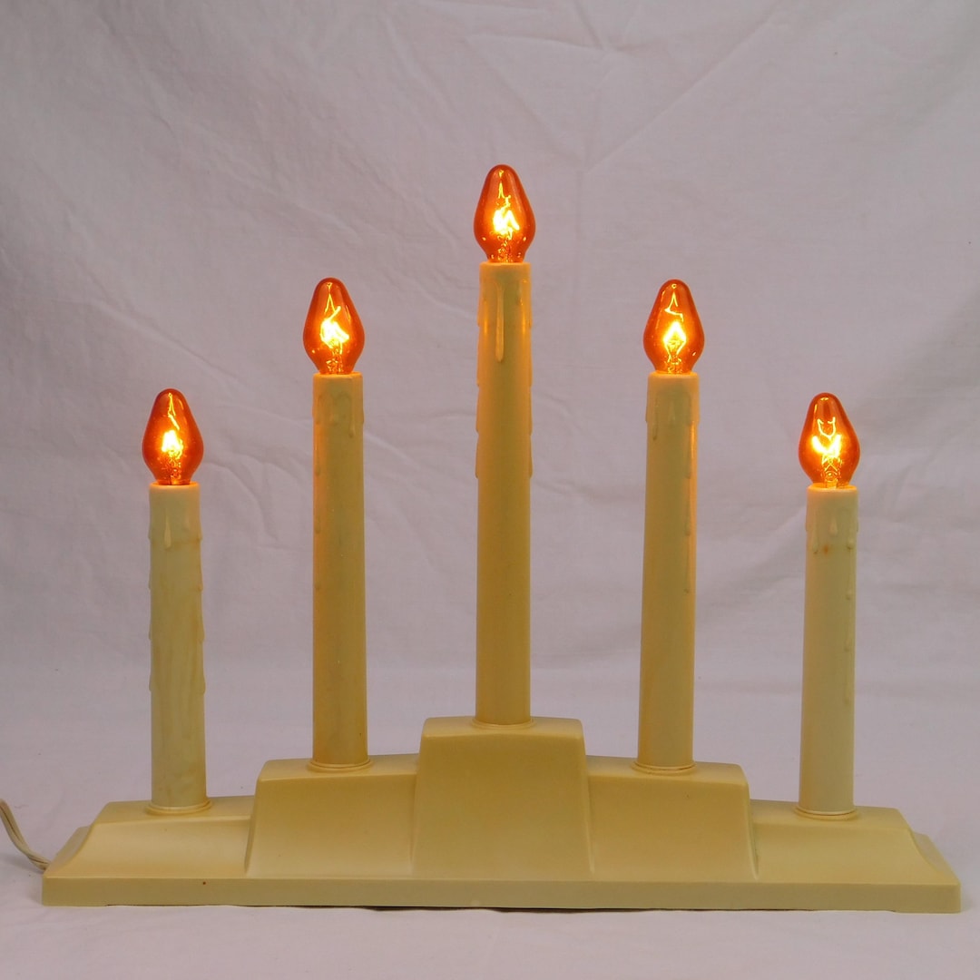 Vintage GEM 5 Light Candolier, Working, Bulbs, Original Box, Christmas ...
