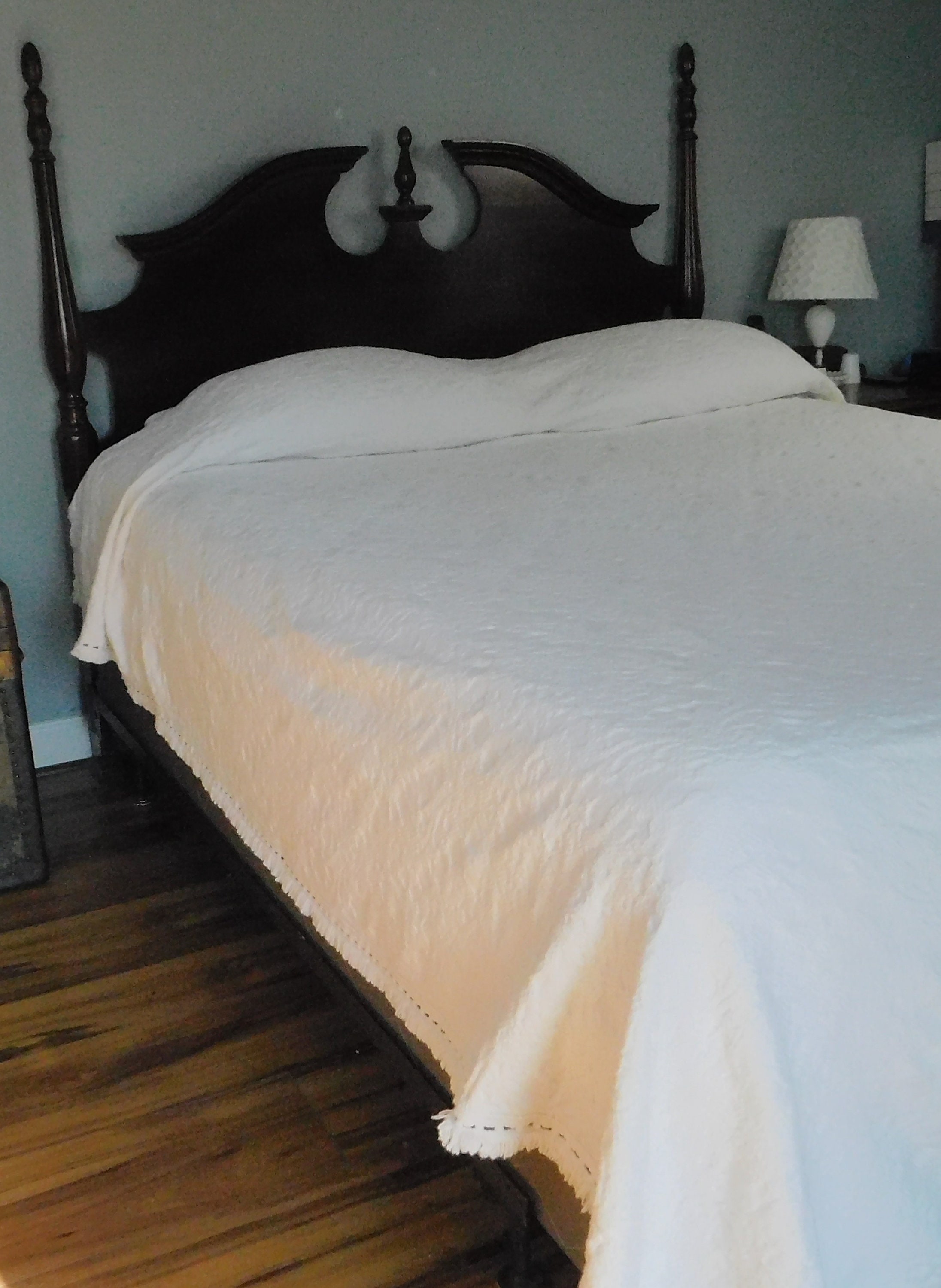 Antique White Bedspread Full Size. Vintage Blanket Parks Belk Etsy