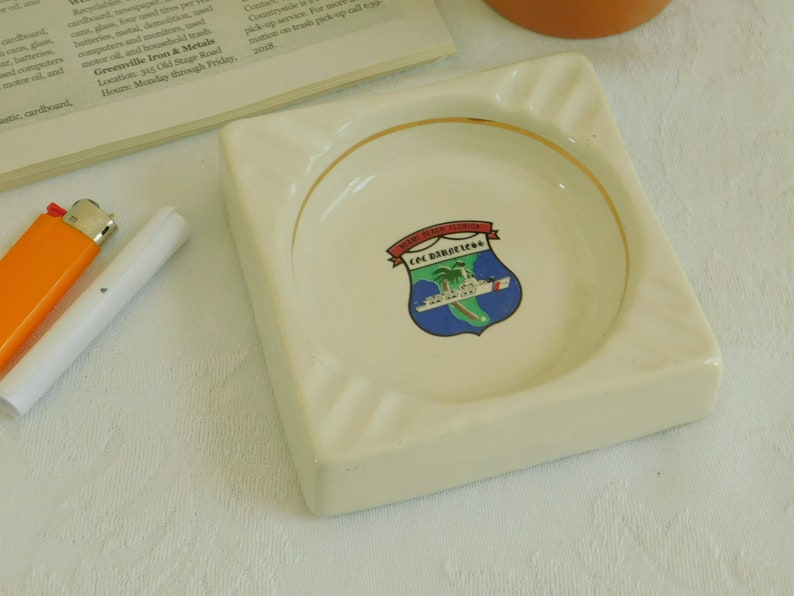 WMEC Advertising Memorabilia, Vintage US Coast Guard Cutter Dauntless 624 Ashtray Commemorative