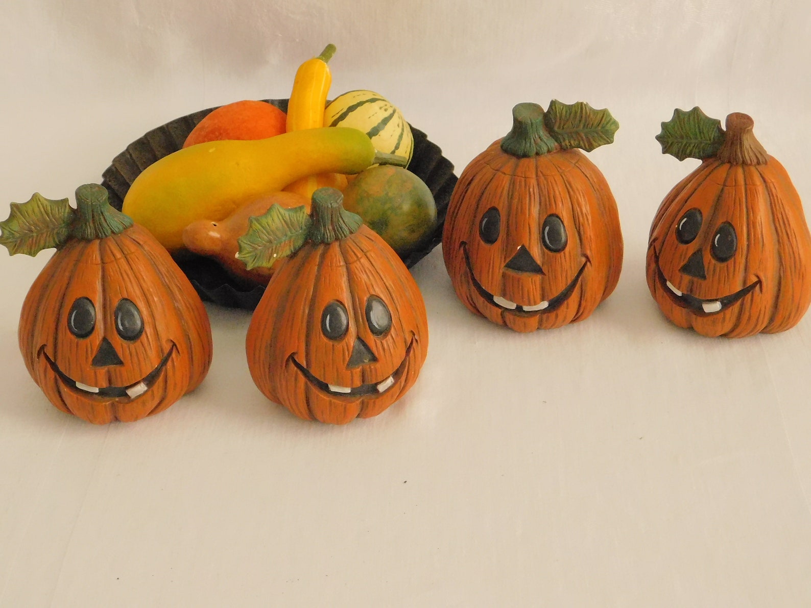 large outdoor ceramic jack o lantern