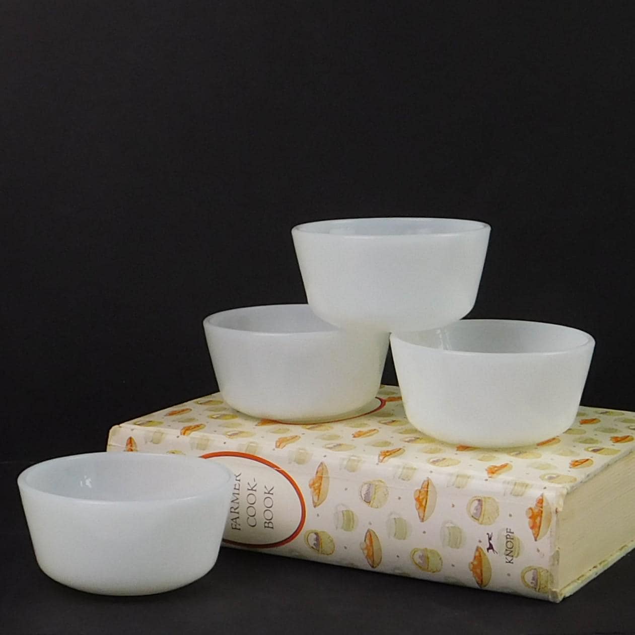 Fire-King OVEN GLASS アイボリーボウル 4個セット Fire King Oven Glass - Etsy