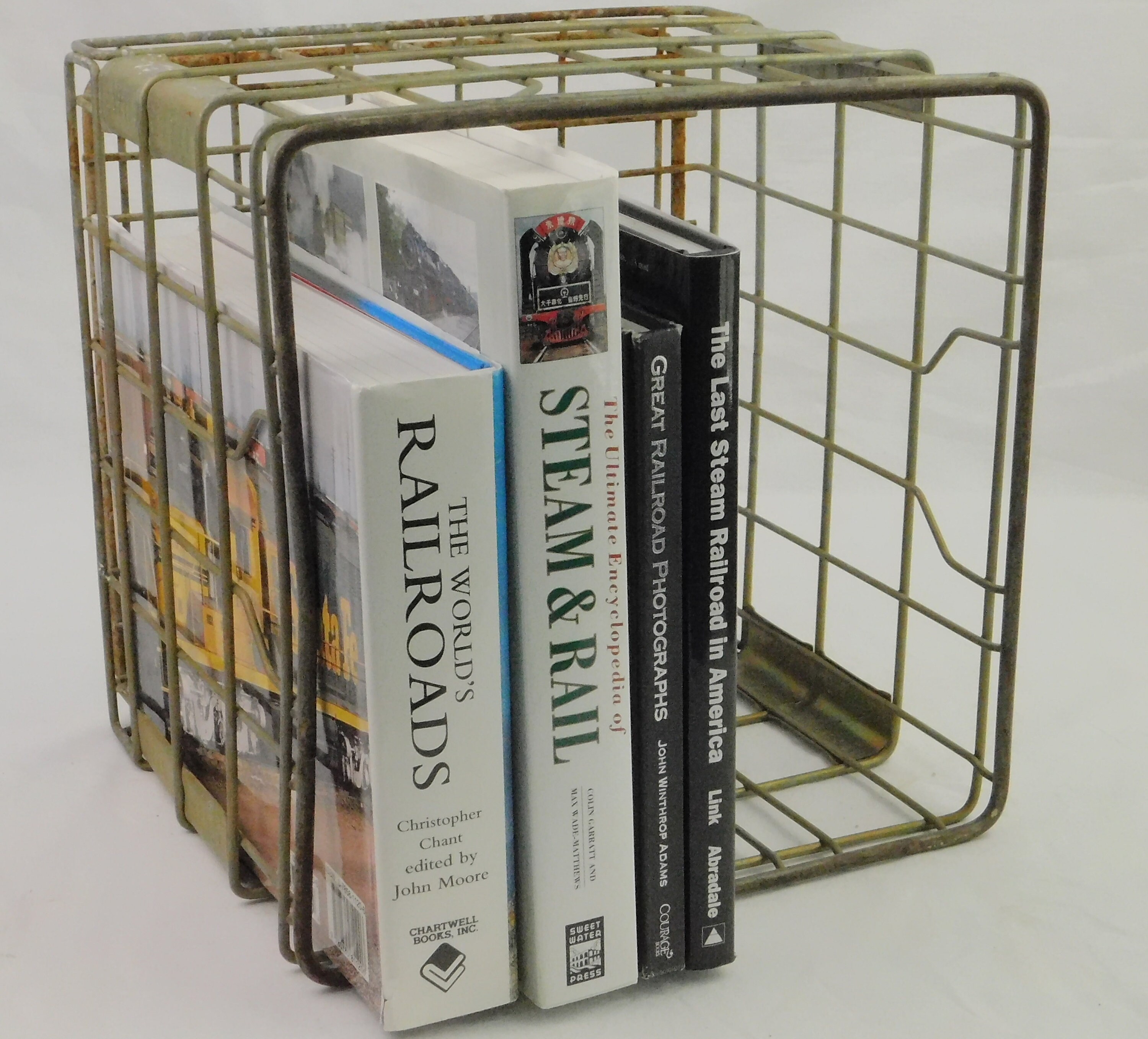 1983 Vintage Metal Milk Crate, Flav O Rich. Industrial Design