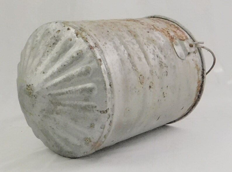 Round Bottom Fire Bucket Industrial Handle. Vintage Barn Etsy