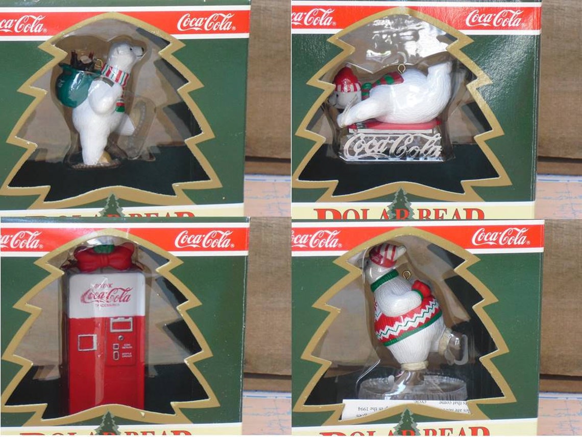 Vintage Coca Cola Polar Bear Collection Christmas Ornaments Etsy