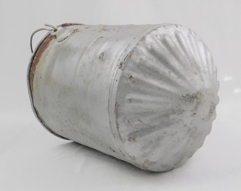 Round Bottom Fire Bucket Industrial Handle. Vintage Barn Etsy