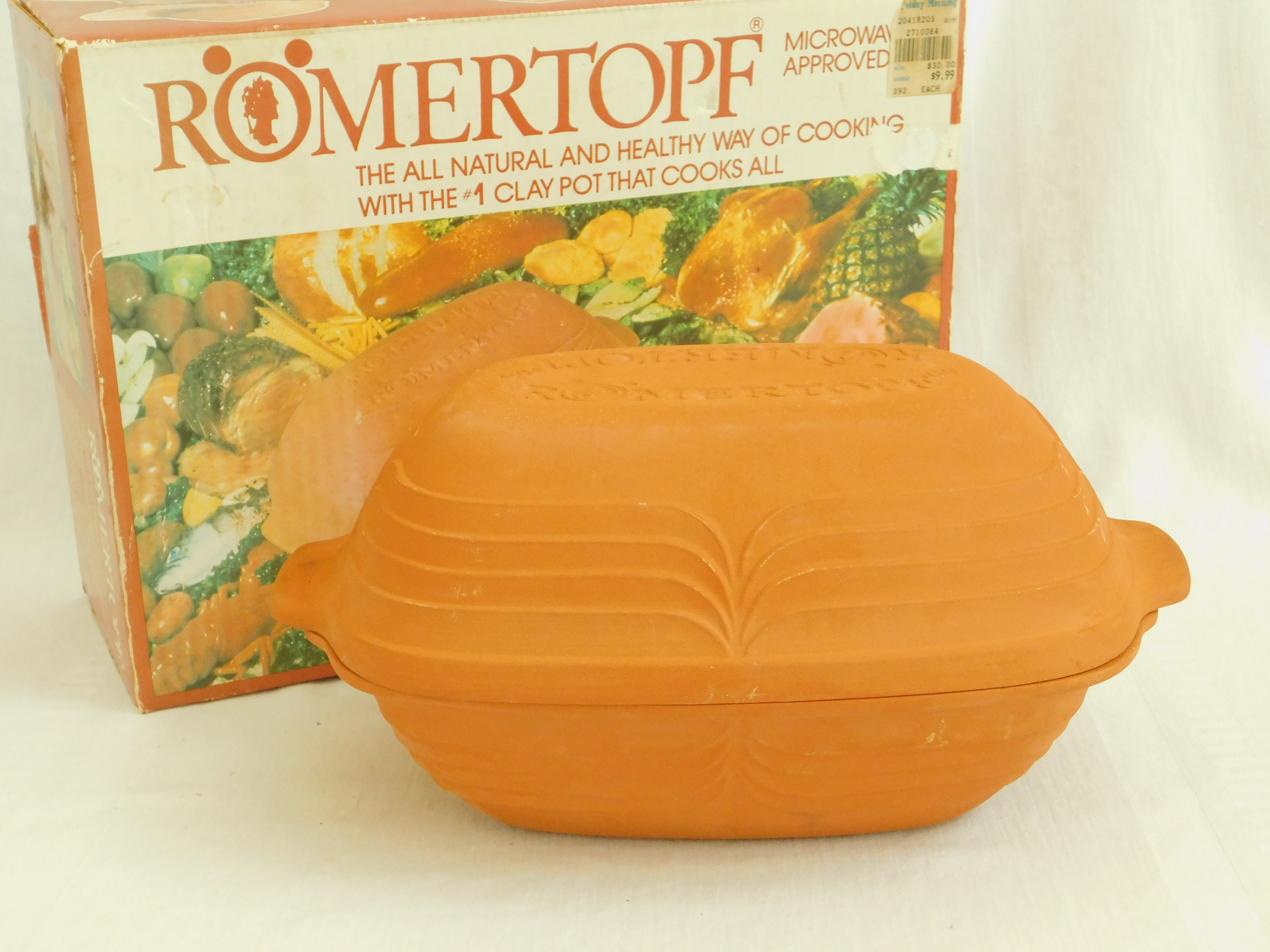 Vintage Romertopf Clay Baker Pot, West German, Clay Roaster, Gift
