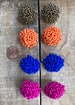 Seed Bead Round Earring connectors Beaded Earring Topper Beaded Stud Earring Seed Bead Earring 30mm 1 pair various colors 