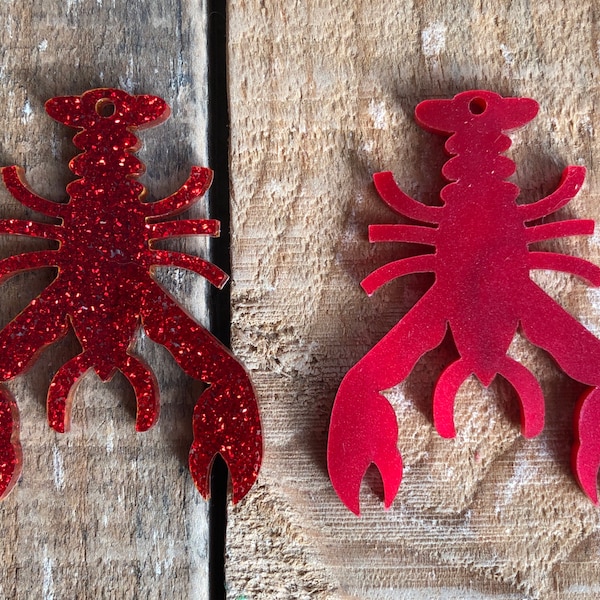Crawfish crayfish wholesale custom laser cut earring or necklace, choose size