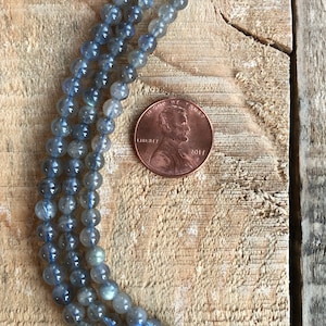 AAA Grade Blue Labradorite 6mm round beads, 16 inch strand