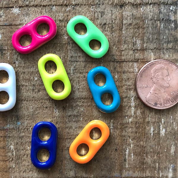 Gold Enamel Soda Can Tab Charm, 19mm x 10mm, White, Lime Green, Neon Yellow, Orange, Hot Pink, Navy, Teal, 1 piece