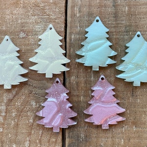 NEW Custom laser cut acrylic Christmas tree earring or bracelet 1 piece or 1 pair