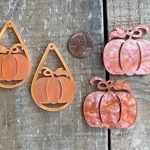 Wholesale custom laser cut Pumpkin earring components, teardrop earring, Pumpkin earring, bracelet, 1 piece or pair