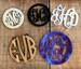 1.5' SIZE Custom Laser cut Acrylic Monogram pendants, various shapes, necklaces or bracelets, 1 piece, UP TO 1.5', over 100 colors 