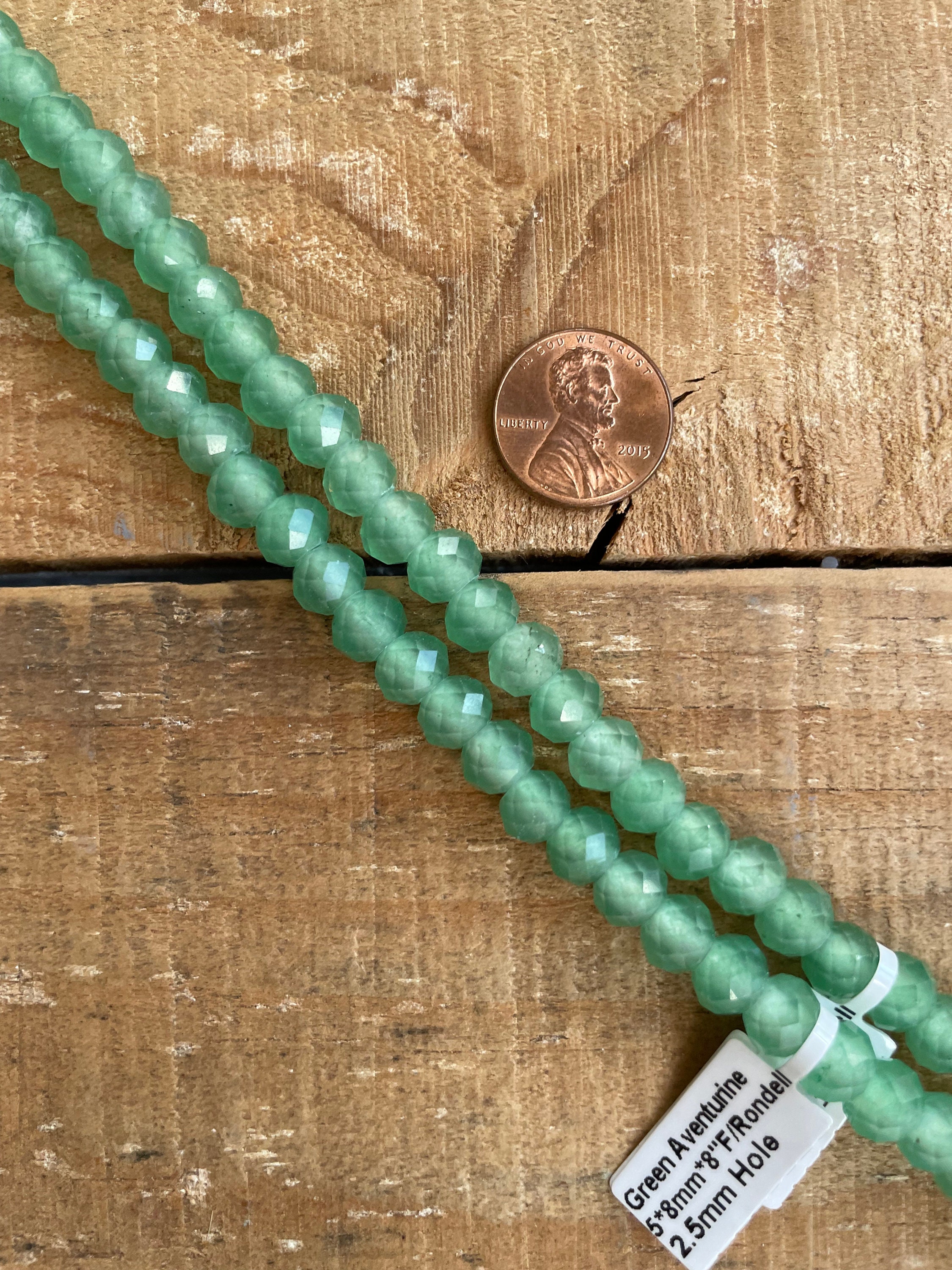 LIFAVOVY 8mm Natural Green Aventurine Beads Round Gemstone Loose Beads for Jewelry Making (47-50pcsstrand)