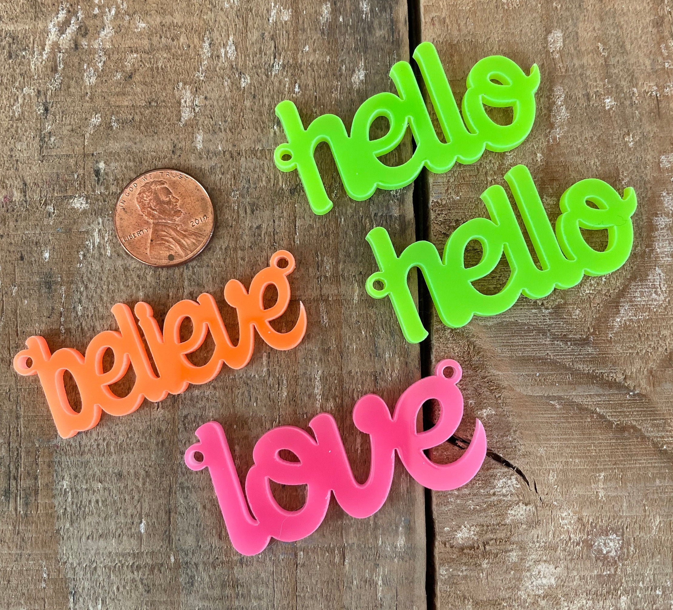 Wholesale Custom Script Laser Cut Words for Earrings or Etsy