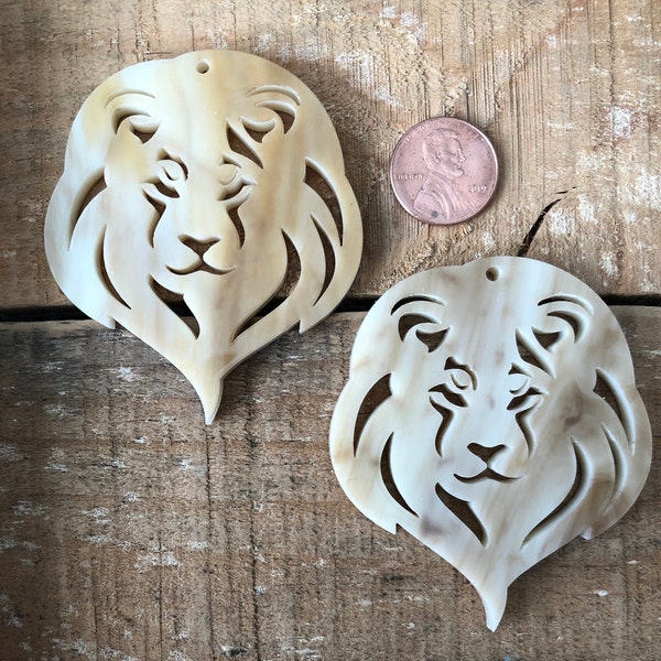 Custom laser cut acrylic Lion head, Lion face, for earring or necklace, choose size