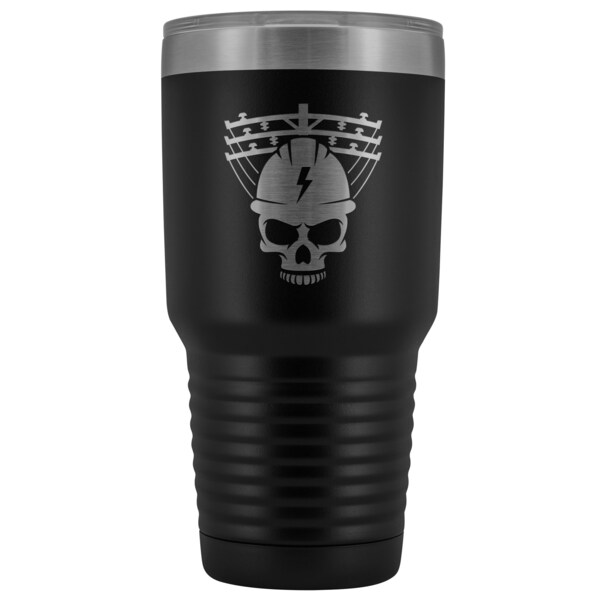 Lineman Skull 30 oz Tumbler