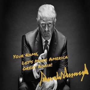 Presidente Donald Trump personalizado Foto digital personalizada 8x10