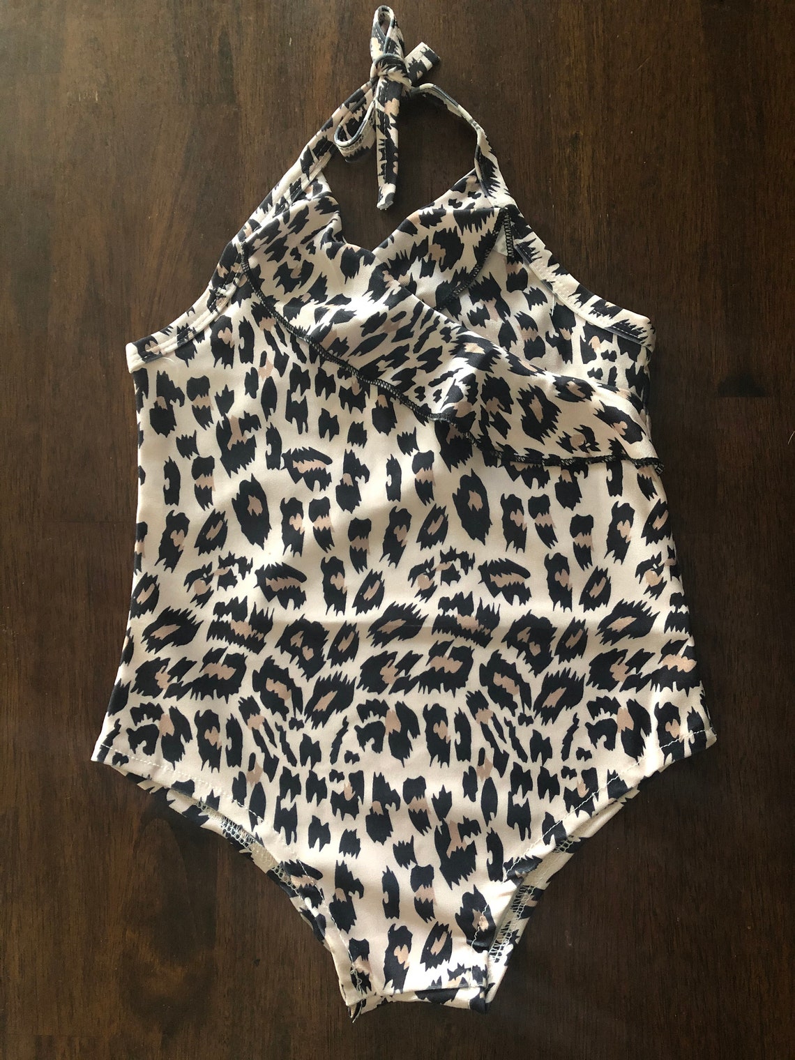 Toddler girl leopard swimsuit | Etsy