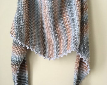 Sophrosyne Shawl • Tunisian Crochet Shawl • Afghan Shawl