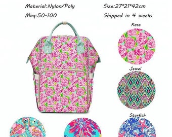 lilly inspired diaper backpack