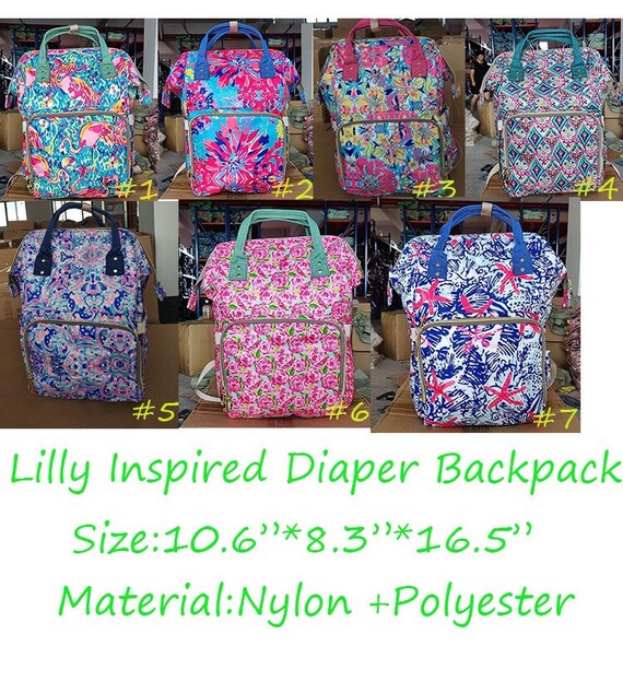 lilly inspired diaper bag