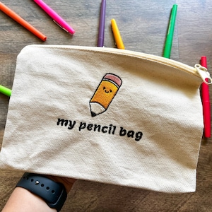 Cute Kawaii Girl Pencil Case, Cartoon Girl Pencil Pouch, Clear
