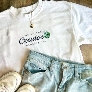 Gesticktes christliches T-Shirt Glaube Hemd Jesus Kleidung Glaubens basierendes Kleidergeschenk für christliches ästhetisches Bibel-Vers-T-Shirt