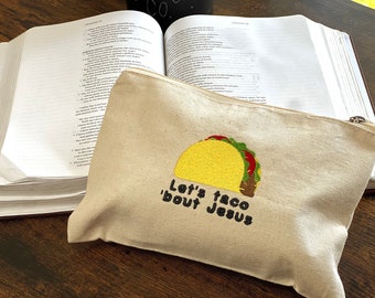 My Bible Study Bag Canvas Zipper Pouch Bag, Christian Pencil Case, Bible Journaling Pouch, Bible Verse Gifts, Christian Woman aesthetic