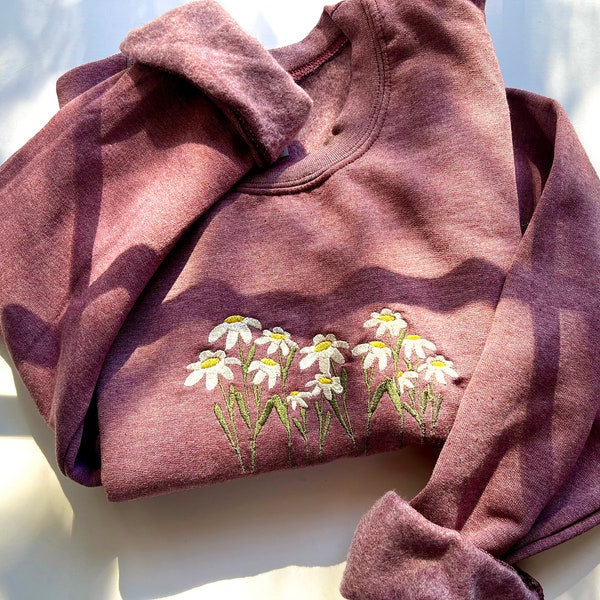 Embroidered Sweatshirt Etsy