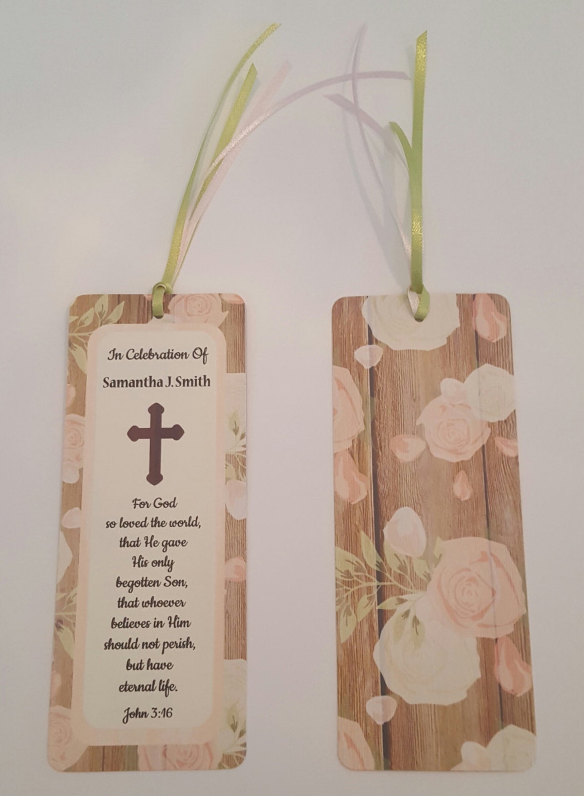 16 Personalized & Printed Bookmarks MemorialFuneral Etsy