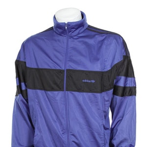 Vintage Adidas Track jacket  Stripped RETRO Trefoil Purple/Black Size XL