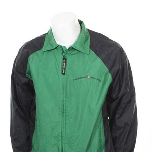 Rare Polo Ralph Lauren POLO JEANS windbreaker jacket Green/Black Size S Fits S/M