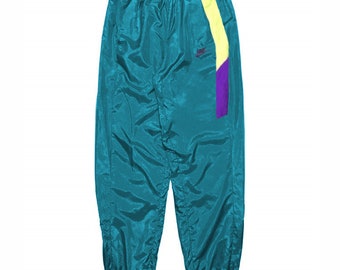 nike nylon colour block popper pants