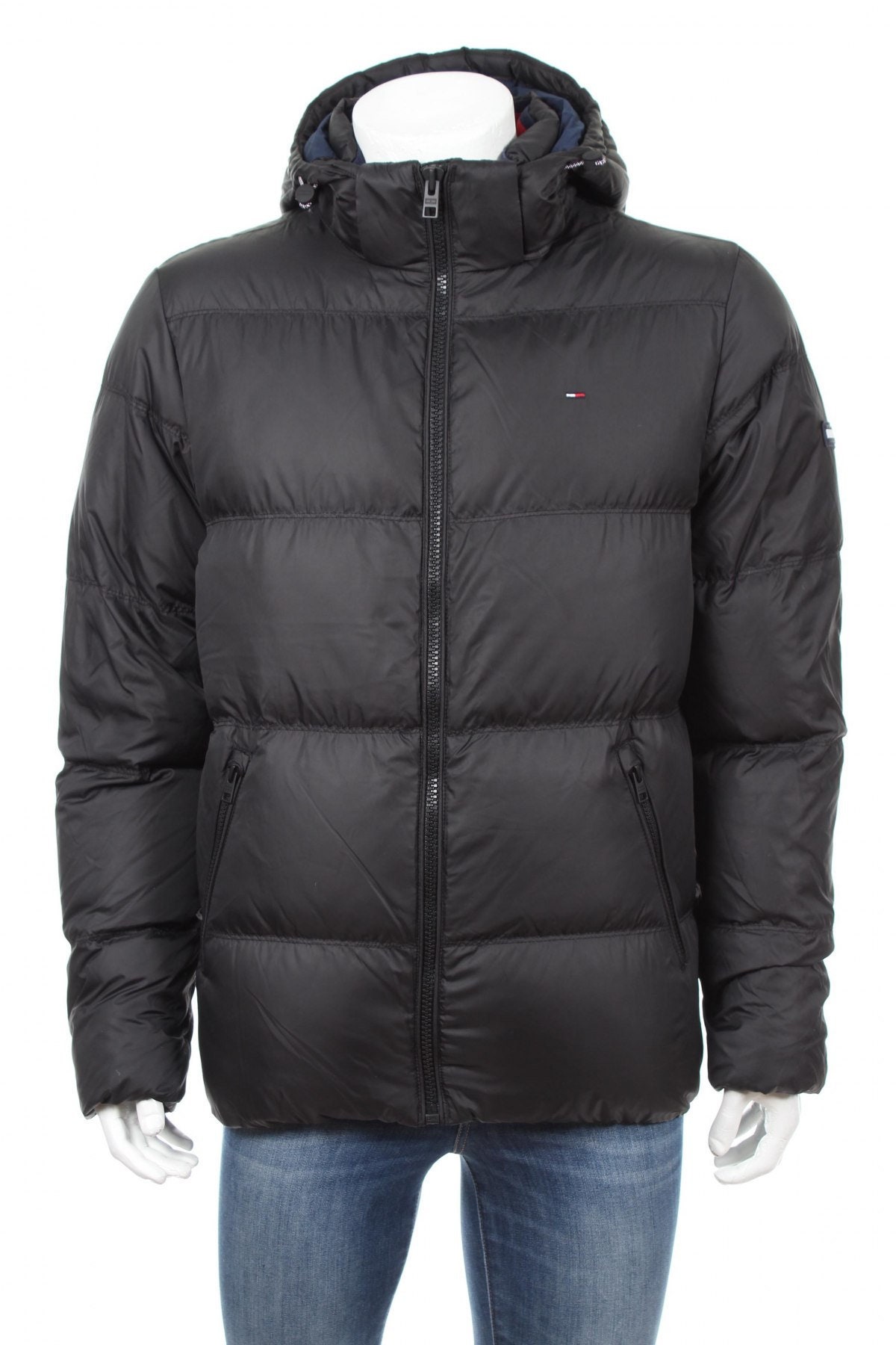 tommy hilfiger puffer coat black