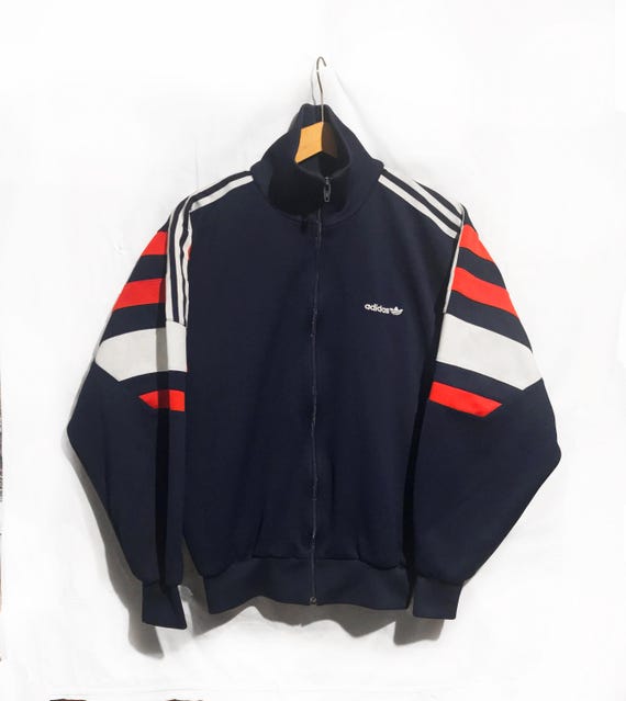 Adidas Tracktop Jacket Color Block Navy Blue/ Red/white Size S