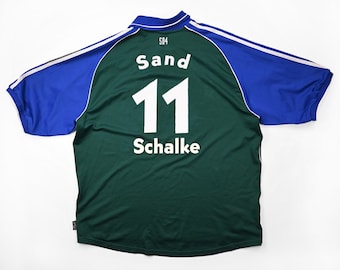 Vintage Adidas 2000-01 SCHALKE 04 Sand # 11 Drittes Trikot Fußball Größe 164