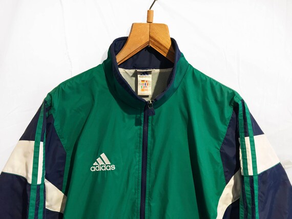 adidas green white blue jacket