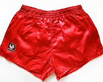 Uhisport Sprinter Shorts Vintage 80s Shiny Glanz Satin Nylon Silky Retro Sz M NWT