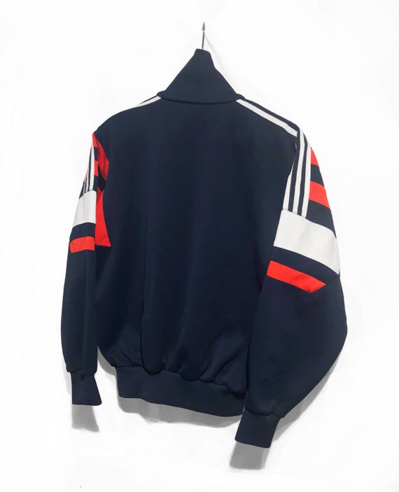 Adidas Tracktop Jacket Color Block Navy Blue/ Red/white Size