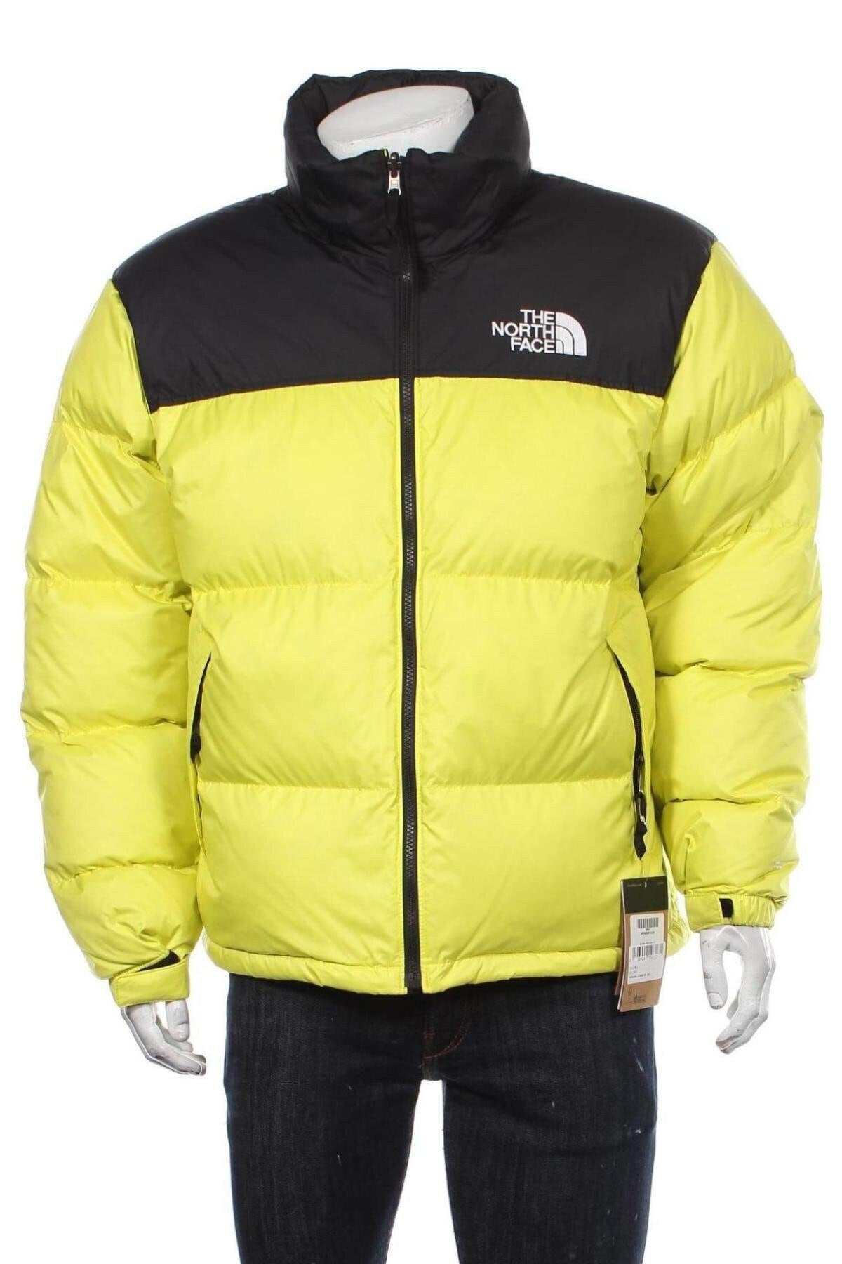 North face 1996 nuptse jacket yellow hot sale