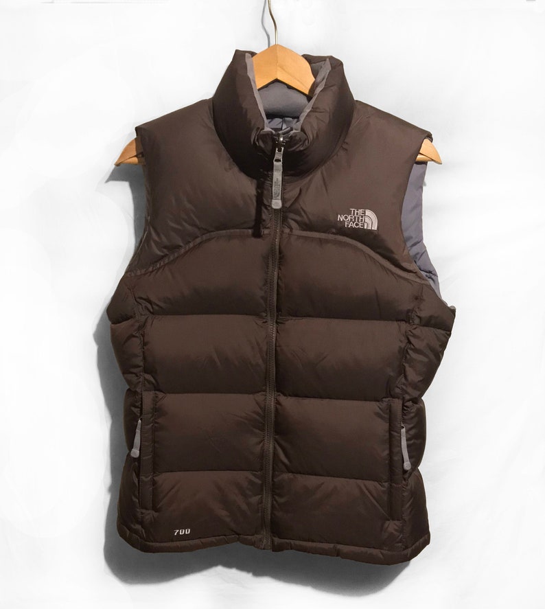 The North Face Brown Puffer Vest 700 Vintage Size M Etsy