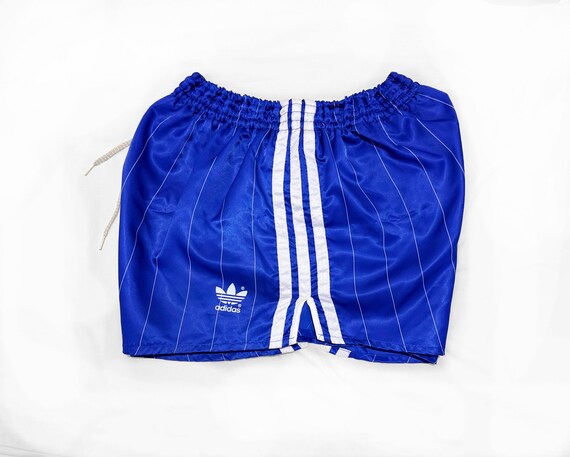 Vintage Adidas Sprinter Shorts 80s Shiny Nylon Roya Gem