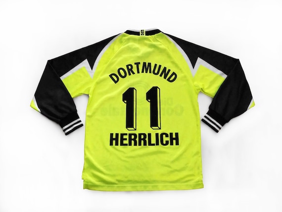 Borussia Dortmund 1995/96 Home Football Shirt # 11 Herrlich