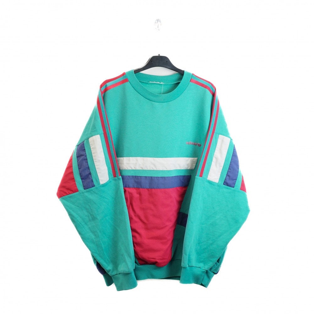 Vintage Adidas Trefoil Sweatshirt Retro Sports Cut and Saw Crewneck ...