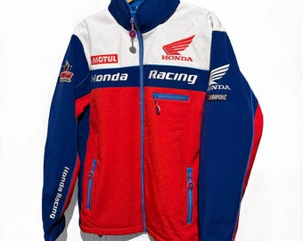 Honda Racing Jacket Size M Blue/red /white Softshell Official