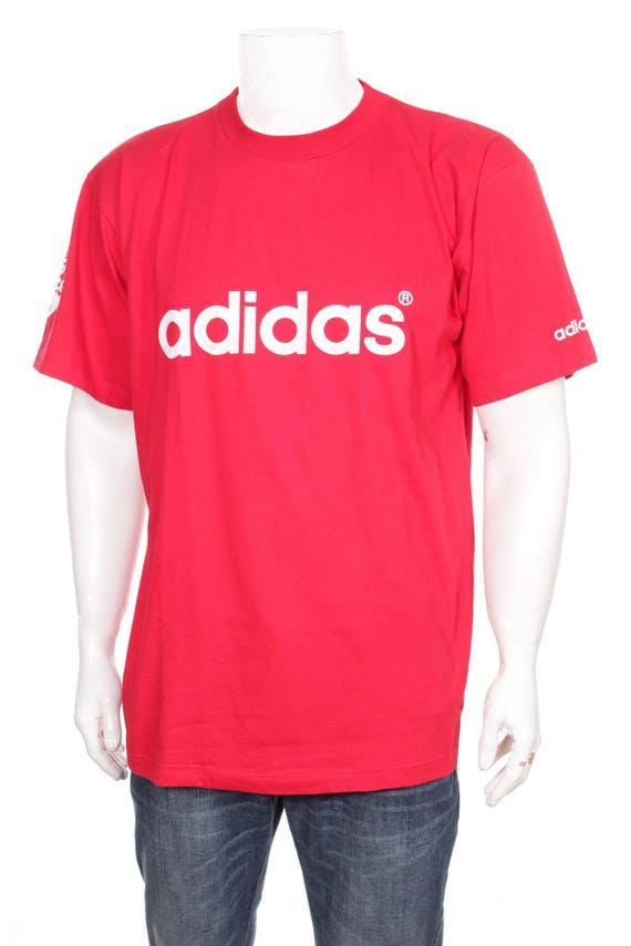 red adidas tshirt