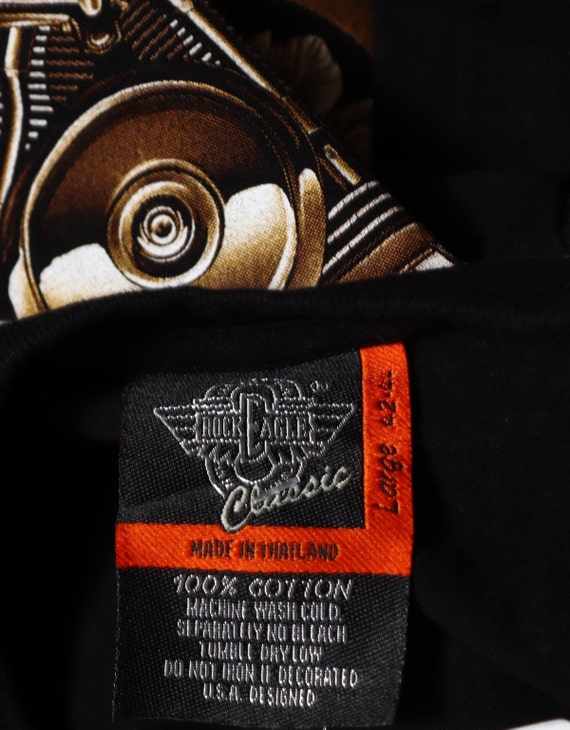 Vintage Rock Eagle Single Stitch Camiseta de Motocicleta Negro Etsy España