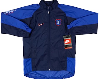 Seltene Vintage 1997 RANGERS Nike Windbreaker Jacke gr.XL Jugend NEU
